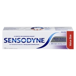Sensodyne Toothpaste, Multi Action toothpaste for sensitive teeth, Whitening, VALUE size 135 ml, $5.55/100ml