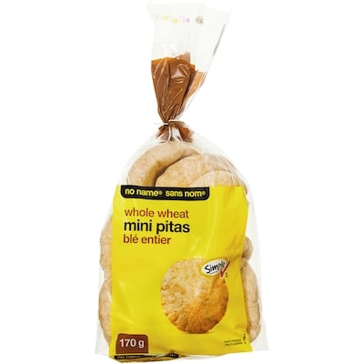 No Name Whole Wheat Mini Pitas 170 g, $1.47/100g