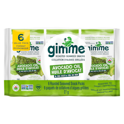 GimMe Sel De Mer Et Huile D'Avocat Algues Grillées De Première Qualité 6x4.5 g, 33,30 $/100g