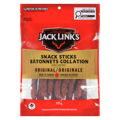 Jack Links Original Snacksticks Sausage Snacks 225 g, $5.11/100g