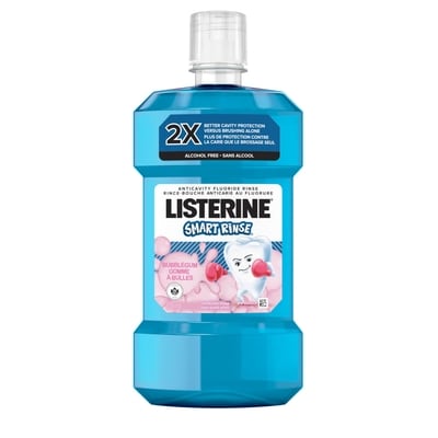 Listerine Smart Rinse Gomme balloune 500 ml, 1,60 $/100ml