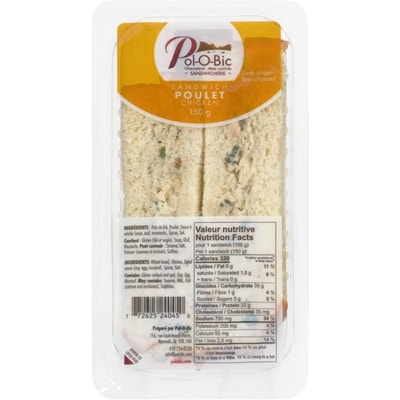null Sandwich Poulet 150 g, 3,67 $/100g