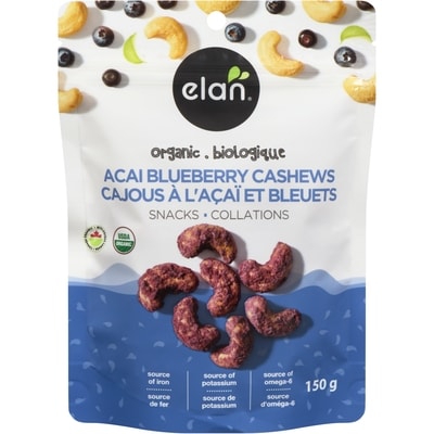 Elan Acai Blueberry Cashew Organic 150 g, $5.33/100g