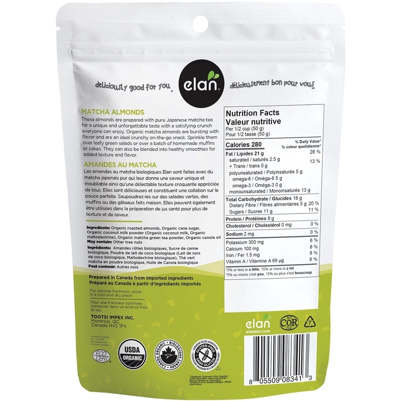 Matcha Almonds Organic