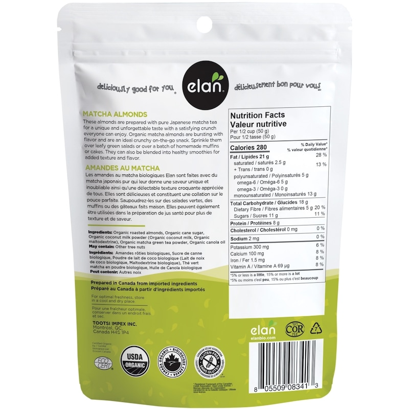 Matcha Almonds Organic
