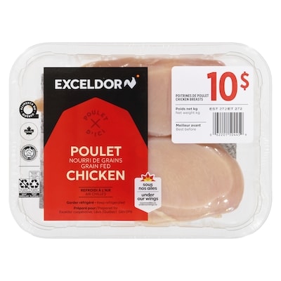 Exceldor Chicken Breast, Boneless, Skinless 1 ea, $10.00/1ea
