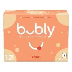 Bubly Sparkling Water Peach Sparkling Water 12x355.0 ml, $0.19/100ml