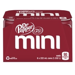 Dr Pepper Soda 6x222.0 ml, $0.37/100ml