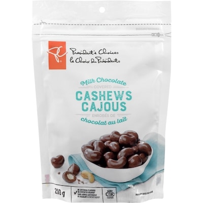 President's Choice Milk Chocolate Cashews 250 g, $3.80/100g