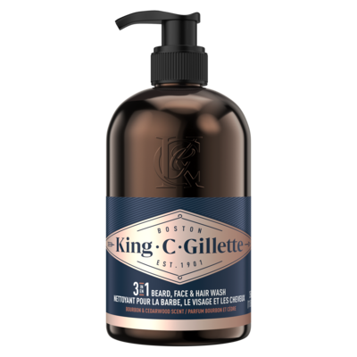 Gillette Nettoyant pour la barbe et le visage pour hommes King C. Gillette 350 ml, 6,43 $/100ml