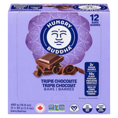 Hungry Buddha Triple Chocolate Snack Bar 12x40.0 g, $6.46/100g
