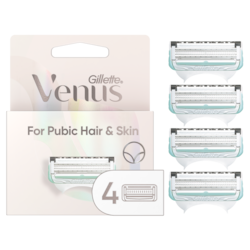 for Pubic Hair and Skin, Women's Razor Blades, 4 Refills