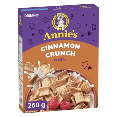 Annie's Organic Cinnamon Crunch Breakfast Cereal, Whole Grain 260 g, $2.69/100g