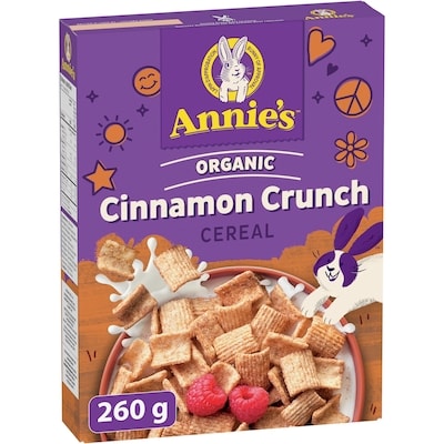 Annie's Organic Cinnamon Crunch Breakfast Cereal, Whole Grain 260 g, $2.69/100g