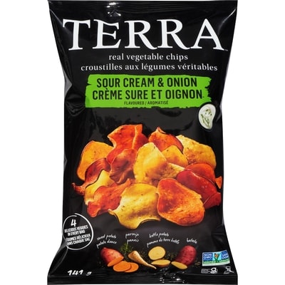 Terra Vegetable Chips Sour Cream & Onion 141 g, $4.25/100g