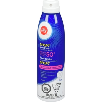 Life Écran solaire Sport FPS 50 plus 177 ml, 5,65 $/100ml