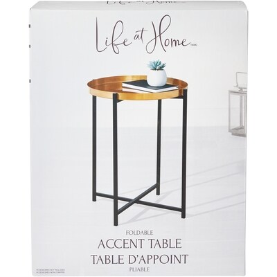 Life at Home Table d'appoint pliable 1 ea, 60,00 $/1ch