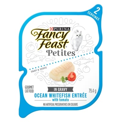 Purina Fancy Feast Petites Ocean Whitefish Entrée in Gravy, Wet Cat Food 79.4 g, $1.88/100g