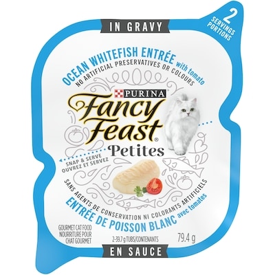 Purina Fancy Feast Petites Entrée de Poisson Blanc avec Tomates , Nourriture Humide pour Chats 79,4 g 79.4 g, 1,62 $/100g