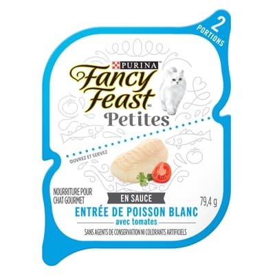 Purina Fancy Feast Petites Entrée de Poisson Blanc avec Tomates , Nourriture Humide pour Chats 79,4 g 79.4 g, 1,88 $/100g