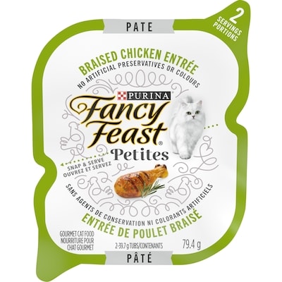 Purina Fancy Feast Petites Pâté Entrée de Poulet Braisé, Nourriture Humide pour Chats 79,4 g 79.4 g, 1,62 $/100g