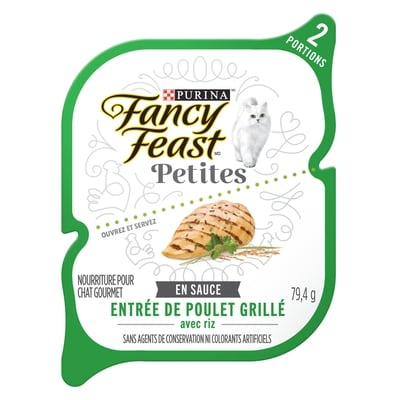 Purina Fancy Feast nourriture humide pour chats entrée de poulet grillé en sauce 79.4 g, 1,75 $/100g