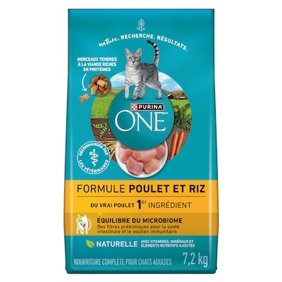 Purina ONE équilibre du microbiome nourriture sèche pour chats formule poulet et riz 7.2 kg, 0,64 $/100g