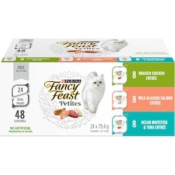 Purina Fancy Feast Petites Pâté Collection Variety Pack 3 Flavours, Wet Cat Food 24x79.0 g, $1.62/100g