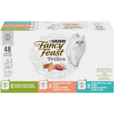 Purina Fancy Feast Petites Collection Pâté, Nourriture Humide pour Chats 24 x 85 g 24x79.0 g, 1,62 $/100g