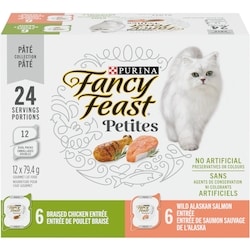 Purina Fancy Feast Petites Collection Pâté, Nourriture Humide pour Chats 12 x 79,4 g 12x50.0 g, 2,58 $/100g