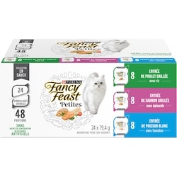 Purina Fancy Feast Petites Collection en Sauce, Nourriture Humide pour Chats 24 x 85 g 24x79.0 g, 1,42 $/100g