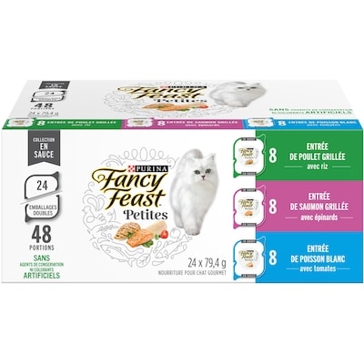 Purina Fancy Feast Petites Collection en Sauce, Nourriture Humide pour Chats 24 x 85 g 24x79.0 g, 1,63 $/100g