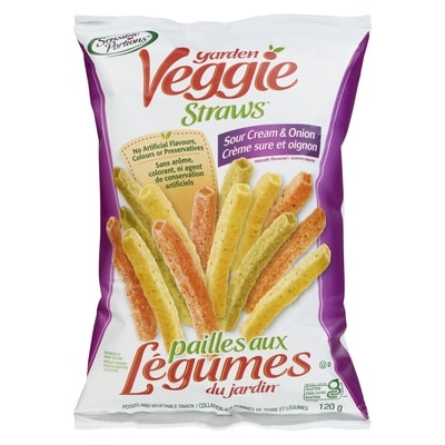 Pailles aux légumes crème sure et oignon