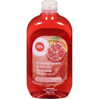 Life Brand Liquid Hand Soap Pomegranate and Mango 950 ml, $0.42/100ml