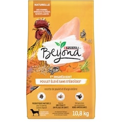 Purina Beyond Simply Recette de Poulet Élevé dans une Ferme d'Orge Entière, Nourriture Sèche pour Chiens 10,8 kg 10.8 kg, 0,58 $/100g