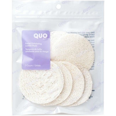 Quo Beauty Tampons de luffa exfoliants pour le visage, 7 unités 16 g, 50,00 $/100g