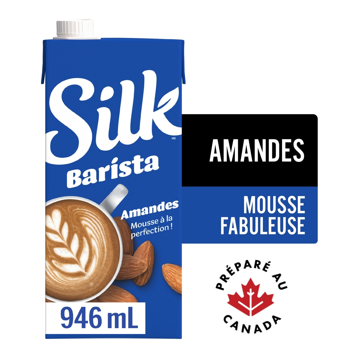Silk Barista Amande Originale boisson pour café, sans produits laitiers, longue conservation 946 ml, 0,58 $/100ml