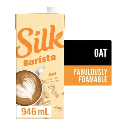 Silk Oat Barista, Original Flavour, Plant Based Dairy Free Milk, Shelf Stable 946 ml, $0.53/100ml
