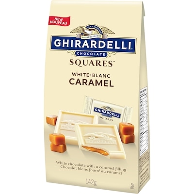 Lindt Caramel White Chocolate Squares Bag 142 g, $7.74/100g