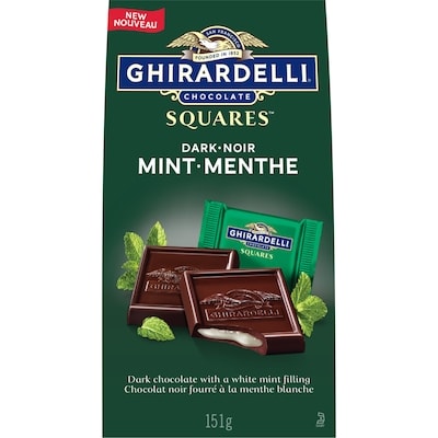 Ghirardelli Mint Dark Chocolate Squares Bag 151 g, $7.28/100g