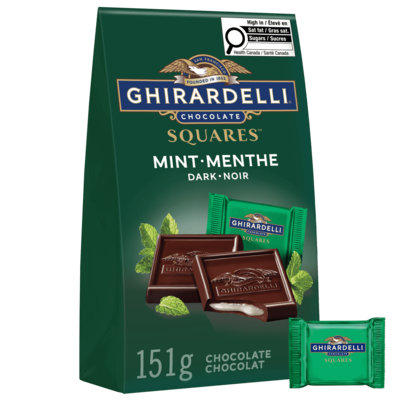 Ghirardelli Mint Dark Chocolate Squares Bag 151 g, $7.28/100g