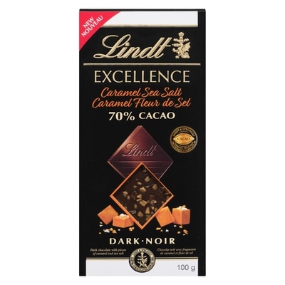Lindt EXCELLENCE 70% Cacao Caramel & Sea Salt Dark Chocolate Bar 100 g, $6.99/100g