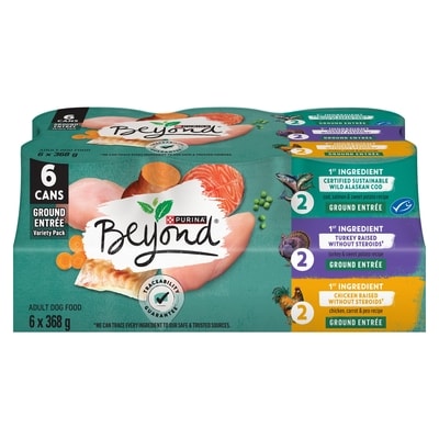 Purina Beyond Grain Free Wet Dog Food Ground Entrée Variety Pack 6 Count 2.21 kg, $0.77/100g