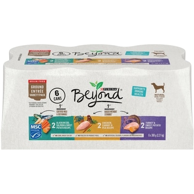 Purina Beyond Grain Free Wet Dog Food Ground Entrée Variety Pack 6 Count 2.21 kg, $0.72/100g