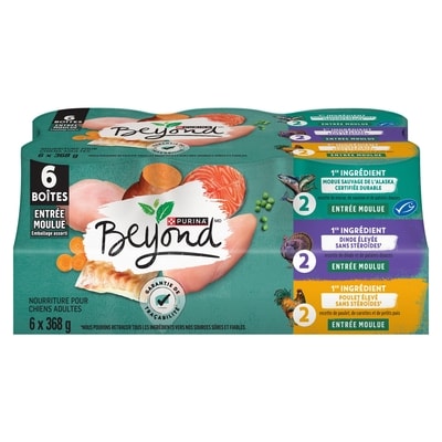 Purina Beyond sans grains nourriture humide pour chiens entrée moulue emballage assorti 2.21 kg, 0,77 $/100g