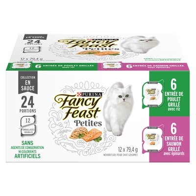 Purina Fancy Feast Petites Collection en Sauce, Nourriture Humide pour Chats 12 x 79,4 g 12x79.4 g, 1,78 $/100g