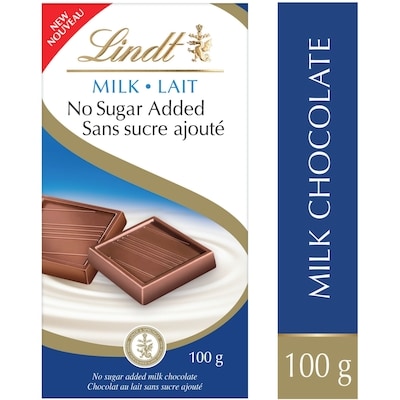 Lindt No Sugar Added Milk Chocolate Bar 100 g, $8.49/100g