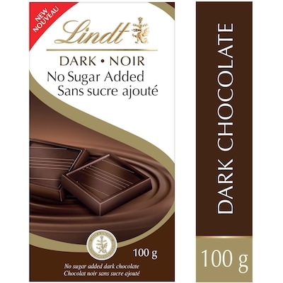 Lindt No Sugar Added Dark Chocolate Bar 100 g, $8.49/100g