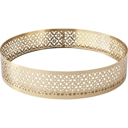 Life at Home Round Gold Metal Tray with Glass Base, 10 in 1 ea, $14.94/1ea