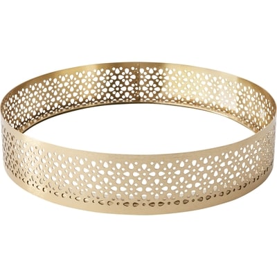 Life at Home Plateau rond en métal doré avec base en verre, 10 po 1 ea, 25,00 $/1ch